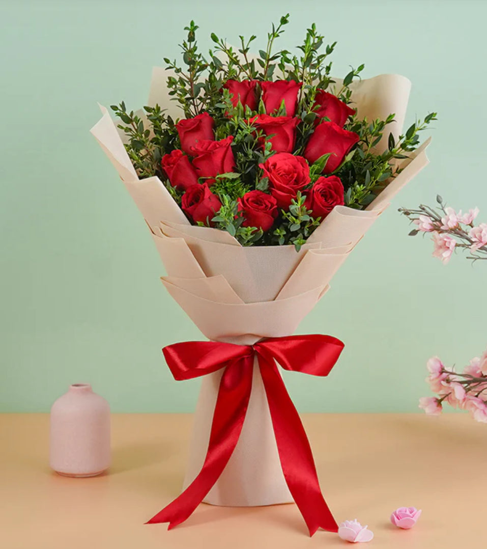 12 Red Roses Korean Style