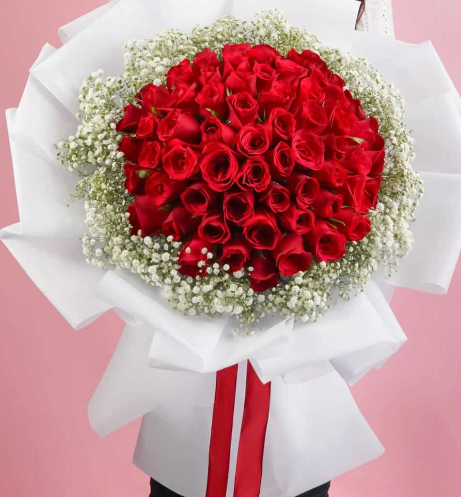 66 Red Roses Bouquet
